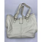 Banana Republic White Large Leather Tote Bag Photo 3
