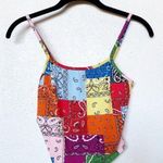 Skullhouse Wild Summer Bandana Crop Cami Tank Size Small Photo 0