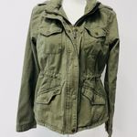 Prince And Fox Women Jacket Army Green Cotton Hooded Utility Large Photo 2