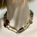 Vintage Miriam Haskell Beaded Long Necklace Brown Photo 5