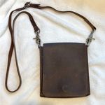 SOLD Leather Cross Body Travel Satchel Purse. Handmade. Adjustable. Stainless Brown Photo 3