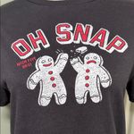 Old Navy Women’s Graphic T-Shirt “Oh Snap” Gingerbread Black Size S Cotton Blend Photo 2