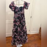 Jovani  40331 | Off the Shoulder Floral Navy Gown | Ruffles | Women’s 6 Photo 8