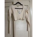 ZARA NEW Ribbed Cropped Sweater Knit in Cream Photo 2
