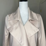 Adrianna Papell Champagne Blush Drape Front Blazer Small Office Classic Sleek Photo 1