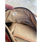 Giani Bernini Red & Black Striped Tote Bag With Tan Handles Photo 2