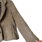 Painted Pony VTG Blazer Jacket Crocodile Tapestry Jacquard USA SZ XL Western Tan Photo 6