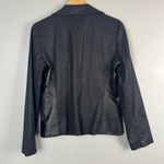 Cynthia Steffe Cynthia  Leather Shimmer black Blazer Jacket Size large Photo 5