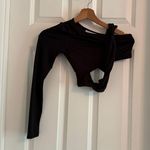 Jordyn Jagger Black One-Shoulder Tie Front Crop Top | Going Out Top | Size Small Photo 1
