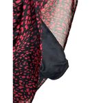 ZARA  Women's Dress Cheetah Long Sleeve Ruffled Trim Mini Red & Black‎ Large NWT Photo 6