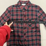 Beach Lunch Lounge Shirt Womens Small Plaid Button Down Flannel Gorpcore Casual Photo 2