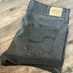 Levi Strauss Black high rise cuffed Frayed Hem Jean Shorts cut off grunge sz 33 Photo 5