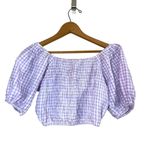Sim & Sam  Purple Gingham Crop Top & Skirt Set Photo 1