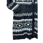 Est. 1946 Sweater Long Open Chunky Knit Cardigan Black and White Size 18/20W Photo 2
