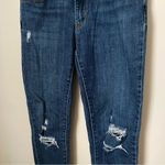 Levi's Levi Jeans Distressed Ripped Cuffed 711 Skinny Blue Denim Casual Neutral Trendy Photo 2
