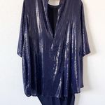 Lafayette 148 Asymmetric Sequin Silk Tunic Dress in Navy Blue Size 14 Photo 10