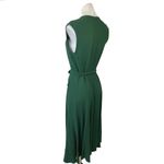 NEW Argent Vest Emerald Green Sleeveless Button Down Tie Belt Midi Maxi Dress 4 Photo 1
