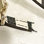 Kate Spade  Mini Black White Stripe Patent Side Zip Card Holder Wallet Photo 1