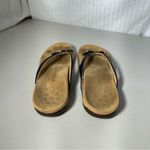 Vionic Bella Navy Blue Patent Leather Flip Flop Sandals Women’s Size 10 Lizard Photo 4