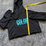 Bella Canvas  Black Hoodie with Blue Graphic Photo 2