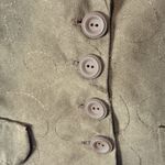 Oleg Cassini Vintage Embroidered Brown Blazer Faux Suede Medium/8 Career Church Photo 4