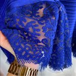 Tadashi Shoji  Pintuck Jersey Boatneck Sheer Dress size medium NWOT Photo 5