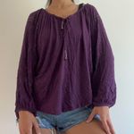 Free People Purple Boho top Embellished Photo 6