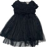 Sans Souci  Dress Womens Medium Black Lace Tulle Crochet Mini Fairy Goth‎ Core Photo 0