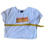 Rue 21 y2k embroidered flame hottie baby crop tee Photo 3