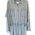NEW EVERY Denim Long Sleeve Romper Size L Photo 0