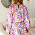 Boutique Floral Print Long Sleeve Dress Photo 2