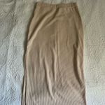 Cream Womens Ribbed Skirt Set Tan Photo 4