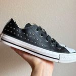 Converse Black Leather Studded Shoes Photo 0