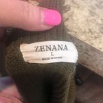 Zenana Outfitters Waffle Sweater Distressed Green Large Photo 3