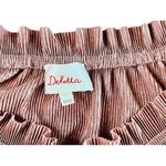 Deletta  Anthropologie Vascanes Plisse Pink Off The Shoulder Pleated Blouse SMALL Photo 4