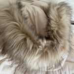 Larry Levine  down medium cream puffer winter jacket coat flap pockets Photo 4