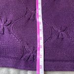 Cato  One Button Knit Cardigan Sweater Womens XL Purple Short Sleeve Cozy Comfy Photo 8