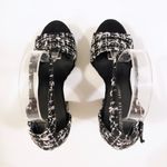 Chinese Laundry | Black Tweed Plaid Platform Block Heel size 8.5M Photo 1