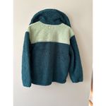 Universal Threads Universal Thread Womens Sherpa Fleece Jacket XS Zip-Up Two-Tone Green & Teal NWT Photo 1