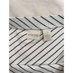 Chico's  Maxi Skirt Womens 2 Black White Striped Rayon Stretch Elastic Waist Photo 3