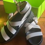 Sam Edelman Eleanor white leather ankle strap platform chunky buckle sandals Photo 0