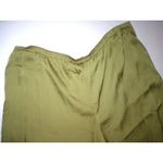 Natori New NWT Designer  Crop Green Pants Silky Womens L Lounge Satin Embroidered Photo 4