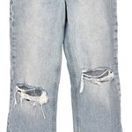 ZARA  Woman High Rise Wide Leg Straight Distressed Jeans Size 00 Photo 6