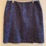 Carlisle  Wool Silk Lilac Black Herringbone Dark Academia Tweed Lined Skirt 8 Photo 0