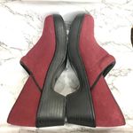 Lands' End  444073 Suede Slip On Clogs Shoes Wine Womens 11 B 11B Photo 7