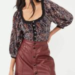 Free People  Dare Me Velvet Blouse Photo 3