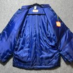 Vintage FFCO Nylon Quilted Asian Style‎ Tang Jacket M Blue Puffer 80s Satin Size M Photo 3