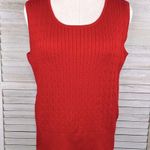 Liz Claiborne  Cableknit Sweater Vest Red-Large Photo 0
