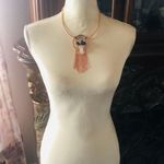 Amethyst Handcrafted copper clear quartz fringe pendant necklace Photo 3