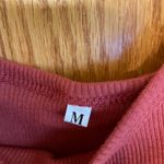 N/A Womens Fitted Stretch Sleeveless Everyday Tank Top Casual M Ribbed Red Cropped Photo 3